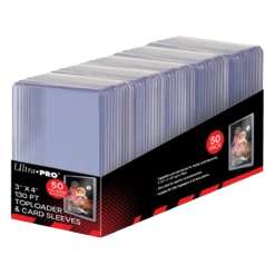 Ultra Pro 3" X 4" Super Thick 130pt Toploaders & Thick Card Sleeves Combo (50ct) For Standard Size Cards