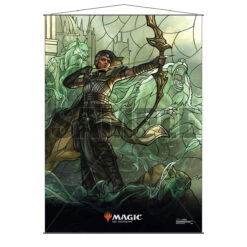 Ultra Pro War Of The Spark (WAR) Planeswalkers Vivien, Champion Of The Wilds Stained Glass Wall Scroll For Magic: The Gathering