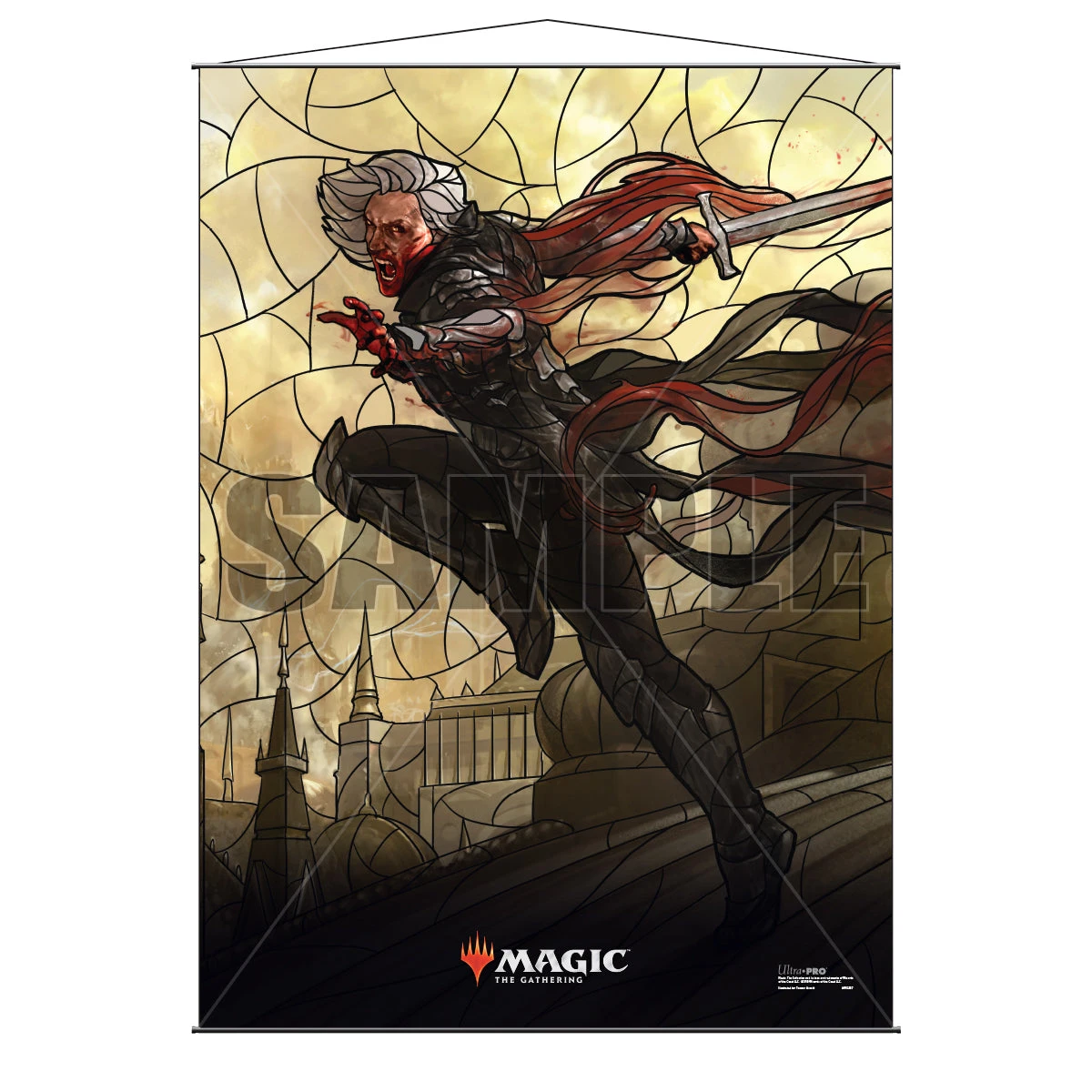 Ultra Pro War Of The Spark (WAR) Stained Glass Planeswalkers Sorin Wall Scroll For Magic: The Gathering