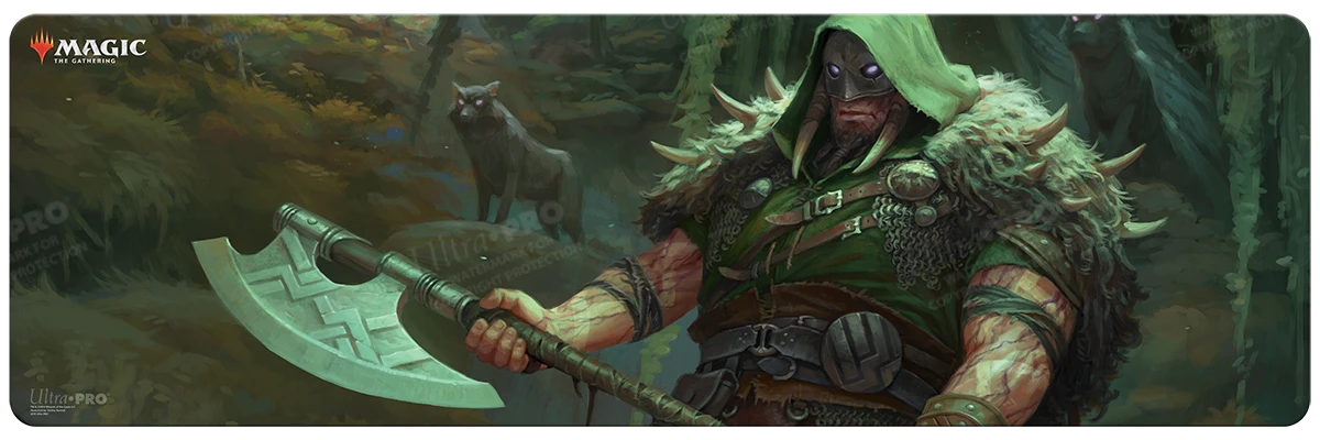 Ultra Pro Throne Of Eldraine Garruk, Cursed Huntsman 8ft Table Playmat For Magic: The Gathering