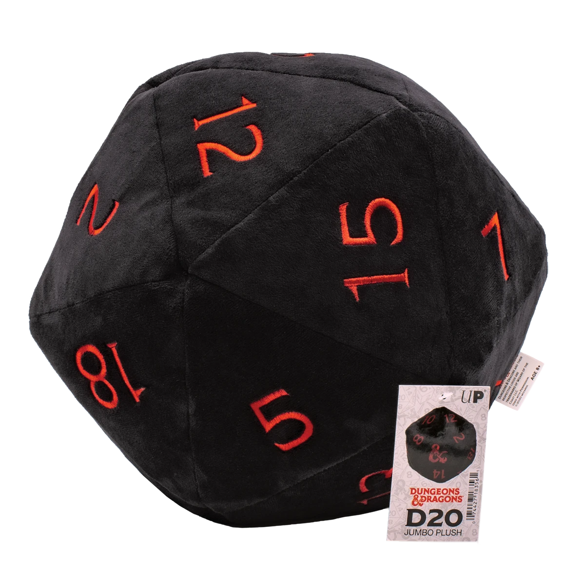 Ultra Pro Jumbo Black D20 Novelty Dice Plush For Dungeons & Dragons - Image 2
