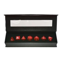 Ultra Pro Heavy Metal Red And White RPG Dice Set (7ct) For Dungeons & Dragons