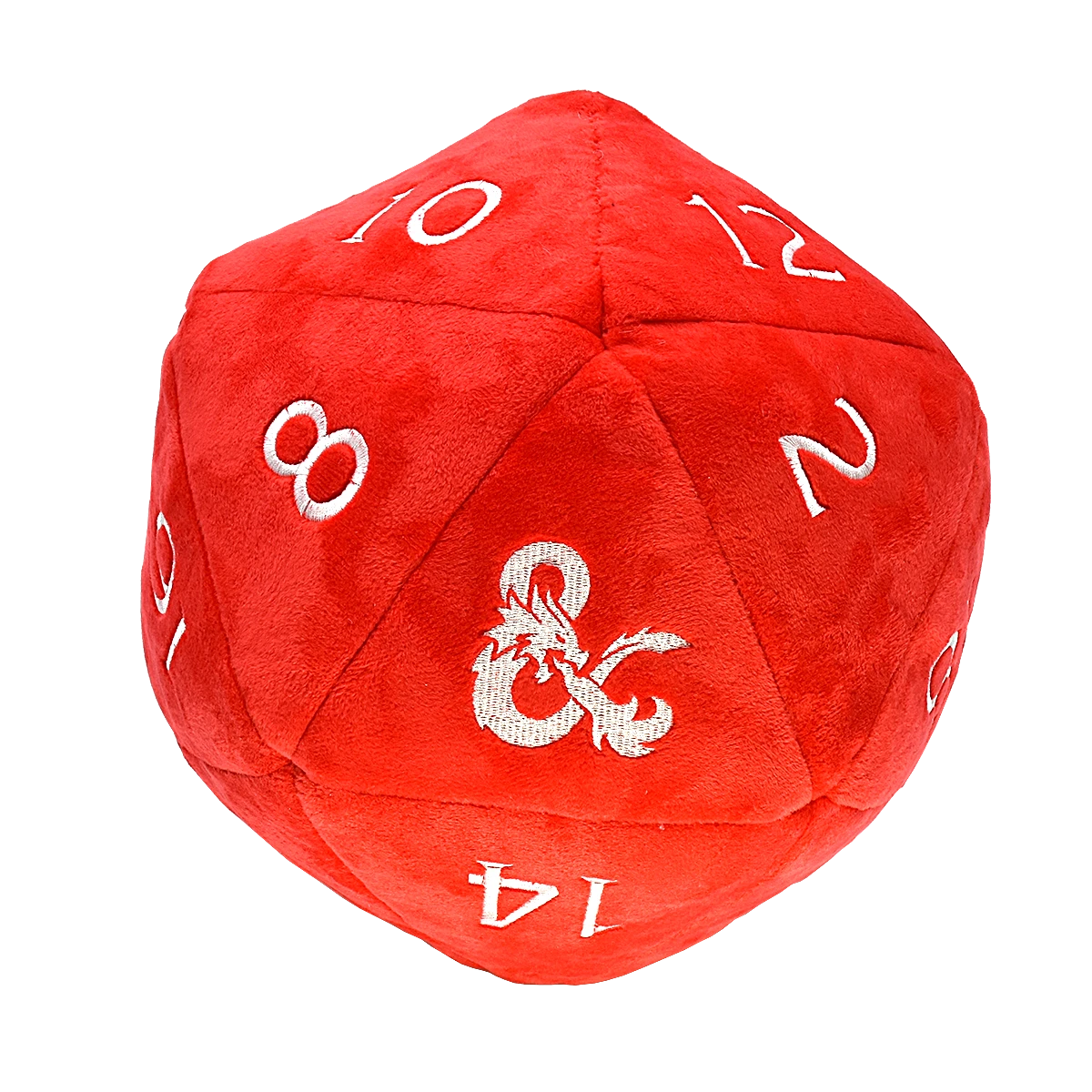 Ultra Pro Jumbo Red And White D20 Novelty Dice Plush For Dungeons & Dragons