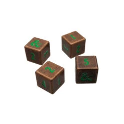 Ultra Pro Heavy Metal Feywild Copper And Green D6 Dice Set (4ct) For Dungeons & Dragons