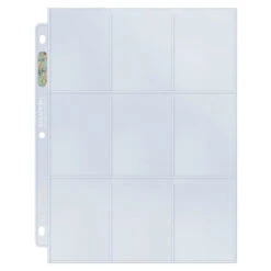 Ultra Pro Silver Series 9-Pocket Pages (100ct) For Standard Size Cards