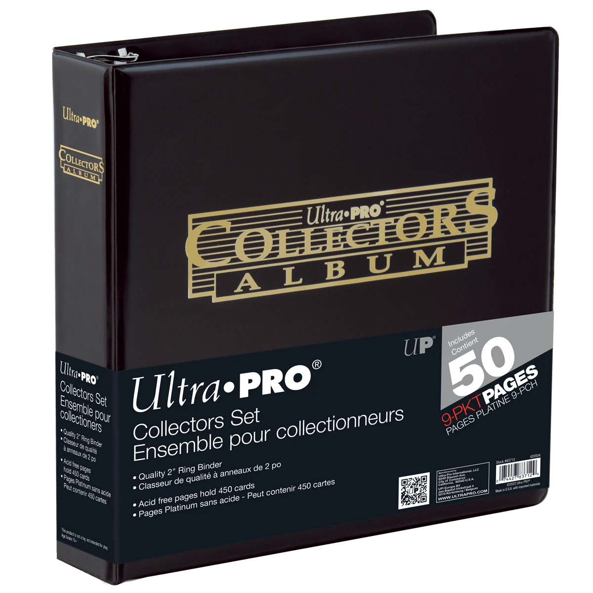 Ultra Pro 2" Black And Gold Foil Collectors Album With 9-Pocket Platinum Pages (50ct) For Trading Cards - Image 2