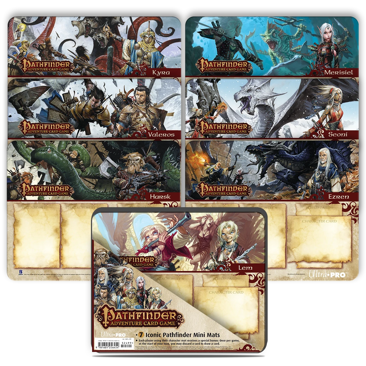 Ultra Pro Rise Of The Runelords Base Set Mini Mats (7ct) For Pathfinder Adventure Card Game - Image 2