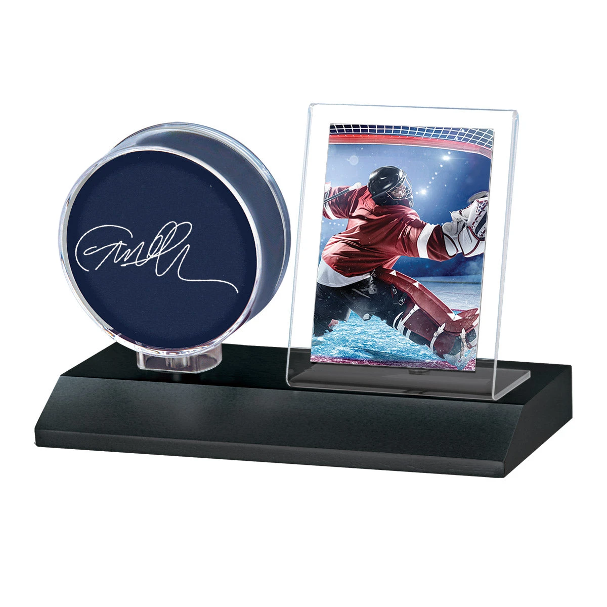 Ultra Pro Hockey Puck & Card Wood Display Holder - Image 3