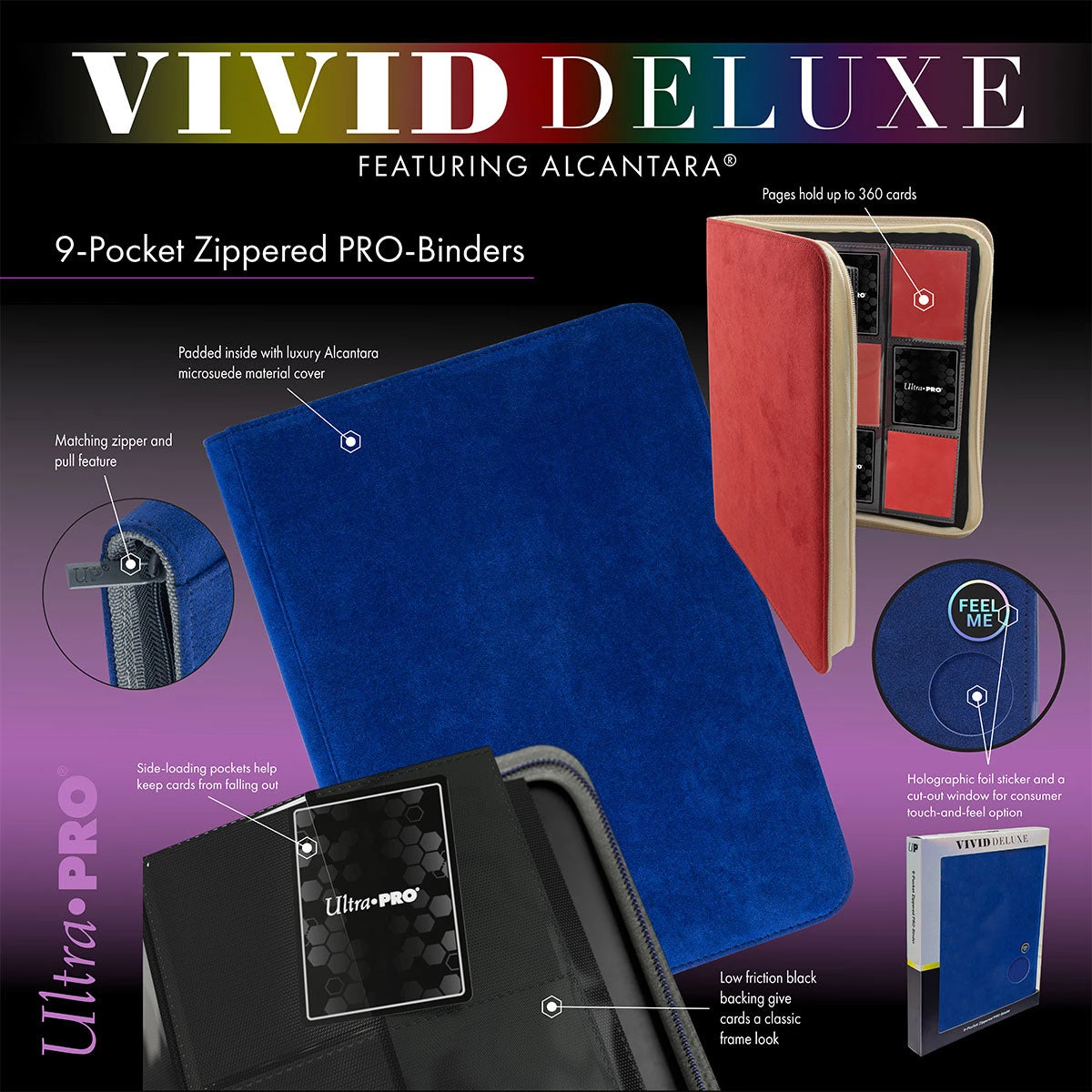 Ultra Pro Vivid Deluxe 9-Pocket Zippered PRO-Binder - Image 4